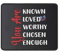 Alfombrilla De Ratón You Are Known Loved Christianty God Quotes Biblical Design Mouse Pad Multifuncional Mousepad Protector Alfombra Raton para Oficina Pc Ordenador 25X30CM