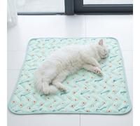 Alfombrilla de refrigeración automática para mascotas para perros y gatos, 70 x 53,3 x 165 cm, plegable, almohadilla de refrigeración de verano con estampado de frutas, cama lavable para perro para