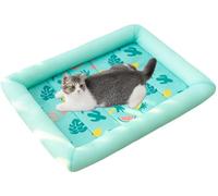 Alfombrilla De Refrigeración For Perros, Alfombrilla De Refrigeración For Mascotas, Almohadilla De Gel No Tóxico For Perros Y Gatos, Alfombrilla Fresca For Mascotas, Almohadilla Fresca(Color:Grün a,Si