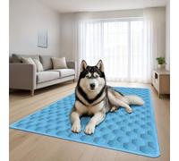 Alfombrilla de refrigeración para mascotas, tela de poliéster azul para perros y gatos, para evitar golpes de calor en verano, varios tamaños, 30 x 40 cm a 100 x 150 cm (XXL)
