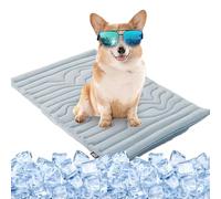 Alfombrilla de refrigeración para perros, 4 tamaños y colores, almohadilla térmica reversible, lavable a máquina, manta fresca para mascotas (azul, S - 20 x 16 pulgadas)