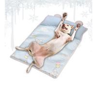 Alfombrilla de refrigeración para perros, almohadilla de hielo para mascotas, almohada para dormir fría de 17.7 x 13.7 pulgadas, tela transpirable, diseño suave y ligero para jaula, perrera, coche