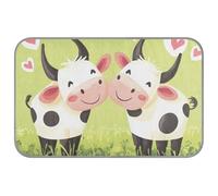 Alfombrilla de refrigeración para perros de verano con diseño de vaca y beso, almohadilla de refrigeración automática para perros para cerdos, alfombra lavable para interiores y mascotas, talla M
