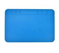 Alfombrilla de reparación de silicona con aislamiento térmico, alfombrilla de reparación de silicona para soldadura con aislamiento para reparación de teléfonos y computadoras, azul 11.8 '' x 7.9 ''