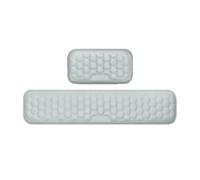 Alfombrilla de reposa-teclado, alfombrilla de reposa-teclado y ratón, 2 piezas cómodo reposamuñecas de espuma con memoria de forma, conjunto de alfombrilla de ratón y teclado ergonómico, reposamuñecas