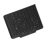 Alfombrilla de secado de cocina, almohadilla de drenaje de platos de silicona, 15,75 x 12,6 x 0,79 pulgadas, superficies de drenaje de agua no deslizantes, organizador resistente al calor para