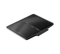 Alfombrilla de secado de cocina, almohadilla de silicona antideslizante de 40 x 33 cm, agujeros de drenaje integrados, almohadilla de secado de platos, para encimera de cocina, refrigerador, cajón