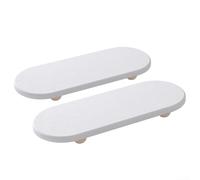 Alfombrilla de secado de perfil bajo hecha de tierra de diatomeas mezclada con fibra de madera, se coloca al ras en superficies y seca los artículos de manera eficaz (blanco)