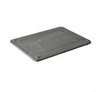 Alfombrilla de secado de platos de piedra con material de diatomita para uso en encimera de cocina, absorbe el agua rápidamente y se seca rápido (gris oscuro)