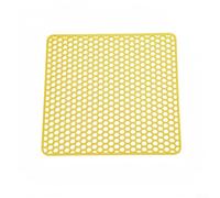 Alfombrilla de secado de platos de silicona de 30 cm, protector de fregadero de cocina, material suave que reduce el daño a los platos y fregadero (amarillo)