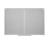 Alfombrilla de secado de silicona con borde de drenaje para vajilla de cocina, alfombrilla resistente al calor con borde para dirigir el agua para limpieza de encimera (gris)