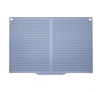 Alfombrilla de secado de silicona con borde de drenaje para vajilla de cocina, alfombrilla resistente al calor con borde para dirigir el agua para limpieza de encimera (azul)