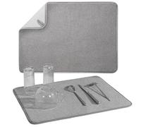 Alfombrilla de secado - Microfibra resistente al calor antideslizante | Esterilla de secado rápido para encimera de cocina | Utensilios tazas botellas soporte café hogar apartamentos restaurante