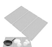 Alfombrilla De Secado Para Cocina,Bandeja Antideslizante y Resistente al Calor - Alfombrillas De Cocina Triple Plegable Para Secar Platos,Para Cajón Del Hogar Fregadero Del Baño Vasos Botellas Verdura