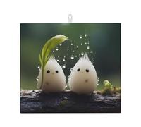 Alfombrilla de secado para cocina con estampado Wzywhj Little Frost in the Rain hecha de esponja absorbente de agua, 45,7 x 40,6 cm