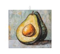 Alfombrilla de secado para cocina Wzywhj Back to Back con impresión de aguacate hecha de esponja absorbente de agua, 45,7 x 40,6 cm