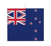 Alfombrilla de secado para cocina Wzywhj con patrón de bandera de Nueva Zelanda hecha de esponja absorbente de agua, 45,7 x 40,6 cm