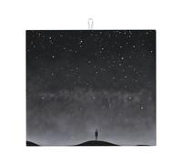 Alfombrilla de secado para cocina YTUOPWE Mirando hacia arriba a las estrellas ultra absorbente, reversible y elegante alfombrilla de encimera de cocina