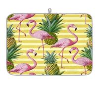 Alfombrilla de Secado para s Pink Flamingo Pine de 18x24 Pulgadas, absorben