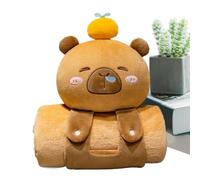 Alfombrilla de siesta para preescolar, manta de capibara, dulce y suave alfombrilla para dormir infantil en forma de capibara, cómoda bufanda multiusos para de cumpleaños, reuniones familiares
