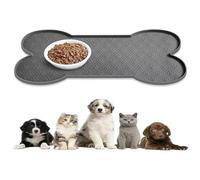 Alfombrilla de silicona antideslizante, mantel individual de doble cuenco antiderrames, fácil de limpiar, portátil para salir