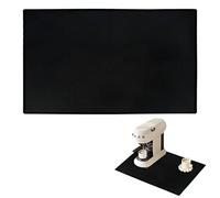 Alfombrilla de Silicona Antideslizante para Cafetera - Almohadilla con Diseño de Gránulos para Estabilizar y Proteger la Mesa (Negro, 48x30CM)