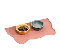 Alfombrilla de silicona antideslizante para cuenco de perro, 44 x 24 cm, antideslizante, impermeable, bandeja para cuenco de agua para perros para alimentos y agua, evita derrames (rosa, talla única)