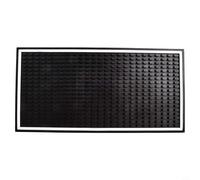 Alfombrilla de silicona antideslizante para encimera, cafetera, taza de cristal, tapete drenable resistente a derrames para el hogar, pub, bar, cocina (3 tamaños (15 x 30 cm)