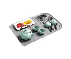 Alfombrilla de silicona antideslizante para máquina de café, 60 x 40 cm | Agarre antideslizante reutilizable apto para lavavajillas, para mesa de comedor, atrapa migas y gotas de agua