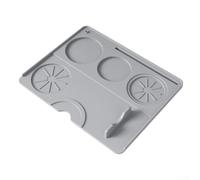 Alfombrilla de silicona con soporte integrado para manipulación y cuentas de café, 20 x 25 cm para elevar tu experiencia de preparación (color gris)