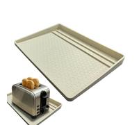 Alfombrilla de silicona elevada para tostadora para estación de desayuno y | Bandeja para migas de cocina, borde de silicona elevado, superficies de fácil enjuague, tostadas, migas, café molido