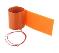 Alfombrilla de silicona flexible de 12 V 240 W, 10 x 30 cm, cable de 50 cm, para calentador de botellas y aplicaciones de calefacción del hogar, naranja