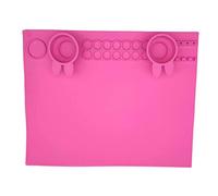 Alfombrilla de silicona para acuarela, para niños, pintura, joyería, collares, color rosa
