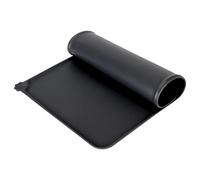 Alfombrilla de Silicona para alimentación de Mascotas, Impermeable, Antideslizante, a Prueba de derrames, Plegable, Mantel Individual para Comida para Perros y Gatos, fácil de (Negra)