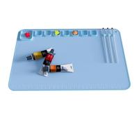 Alfombrilla de silicona para artistas | Alfombrilla de silicona impermeable antideslizante antiadherente con ranuras,Accesorios de pintura lavables que no manchan para niños, niñas, niños, adultos