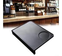 Alfombrilla de silicona para café espresso con protector de bordes para protección de encimeras, almohadilla antideslizante para café, 15 x 20,5 x 3 cm, alfombrilla negra de grado alimenticio