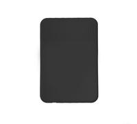Alfombrilla de silicona para cafetera de 60 x 40 cm, almohadilla impermeable con borde para protección de encimera, alfombrilla de secado de platos para estación de café espresso, color gris (negro)