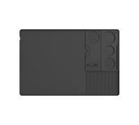 Alfombrilla de silicona para cafetera Ninja Luxe Café & Pro / 601 - Base antideslizante con borde alto - Accesorio resistente al calor para cafeteras y cafeteras - Coffee Mat negro