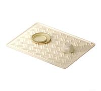 Alfombrilla de silicona para cocina, 58 x 45 cm, resistente al calor hasta | Apto para lavavajillas, como base para olla, base de secado para encimera, vajilla y ollas, color crema