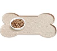 Alfombrilla de silicona para comedero de mascotas con borde elevado para cachorros y gatitos, tapete de silicona para cuenco de perro, impermeable, más grueso, mantel individual para perros pequeños y