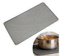 Alfombrilla de silicona para fregadero de cocina, 72 x 40 cm, resistente al calor y antideslizante, alfombrilla para fregadero de cocina con cepillo de silicona