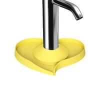 Alfombrilla de silicona para fregadero, protector contra salpicaduras para fregadero de cocina, tapete de drenaje en forma de corazón para protección del fregadero, ayudante de cocina, fregadero de