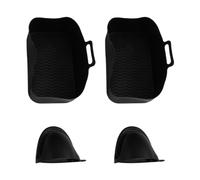 Alfombrilla de silicona para freidora de aire, bandeja de silicona aislante para horno de cocina