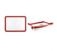 Alfombrilla de silicona para hornear con líneas guía para macarons perfectos, tabla de repostería antiadherente para amasar masa, 42 x 29,5 cm, gris (40 x 30 cm, rojo y blanco)