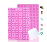Alfombrilla de silicona para hornear galletas para perros, forma de hueso de perro, forma de huella de pie, 2 unidades, antiadherente, para hacer galletas para perros, chocolate, galletas, cubitos de