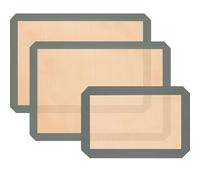 Alfombrilla de silicona para hornear, paquete de 3 alfombrillas reutilizables para hornear, antiadherentes, aptas para alimentos, para hornear, bandeja para horno para hacer galletas, macarrones, pan