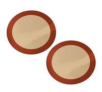 Alfombrilla de silicona para hornear pizza, 9 pulgadas, 2 unidades, reutilizable, antiadherente, resistente al calor, para hornear, enrollar masa, masa de pizza y cocinar en horno