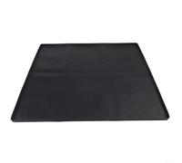 Alfombrilla de silicona para inodoro con diseño a prueba de fugas para un uso diario cómodo (65 x 60 cm, negro)