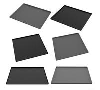 Alfombrilla de silicona para inodoros de cabecera, bordes elevados para contener derrames y seguridad (60 x 50 cm, gris)