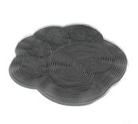 Alfombrilla de silicona para limpieza de pies con ventosas para ducha, montaje en pared o suelo, cerdas suaves que proporcionan masaje y cuidado de los pies de limpieza profunda (gris)